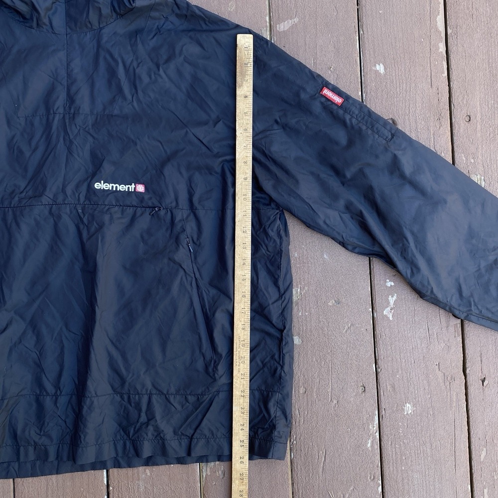 Vintage Element Skateboards Hooded Anorak Jacket Windbreaker Black XL Parka - Picture 7 of 13